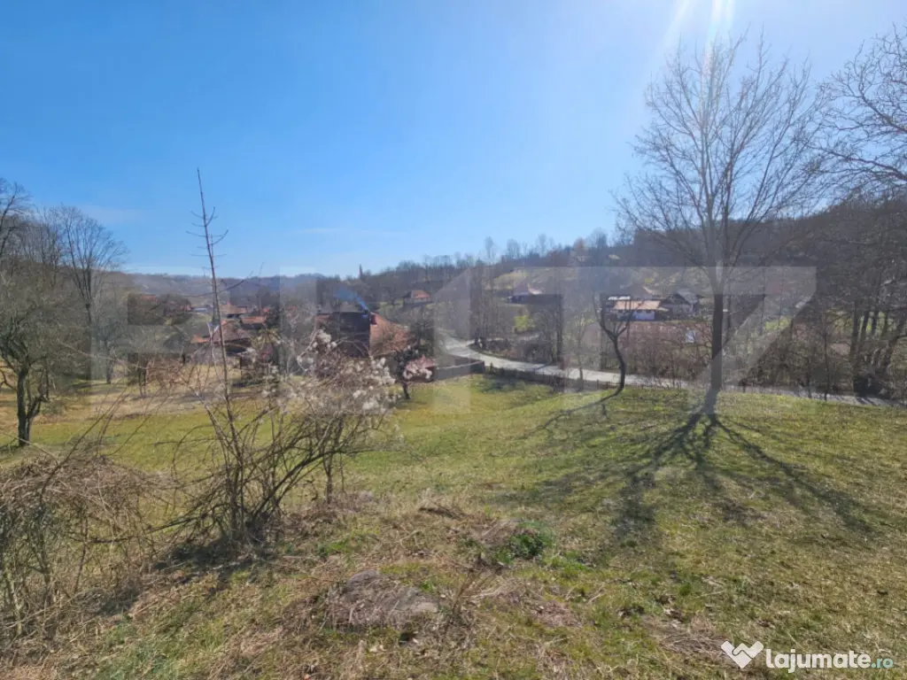 Teren intravilan 6.820 mp cu casă, pădure și râu – Alm