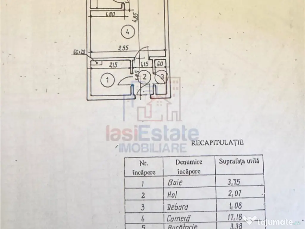 Garsoniera zona Alexandru cel Bun