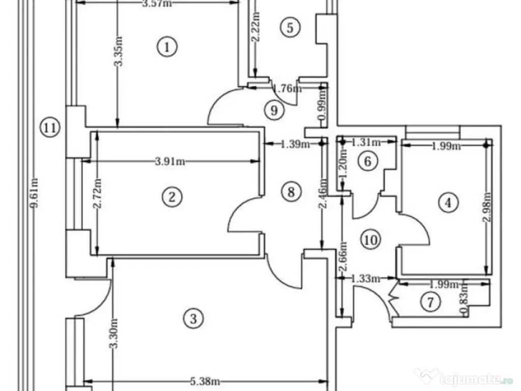 3cam.dec-1baie-disponibil imediat/Bvd Brancoveanu 130-132...