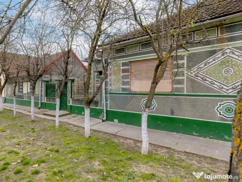 Casă 4 camere + anexe, teren 760 mp – Pilu, jud. Arad