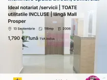 Spațiu Birou/notariat 116mp | TOATE util. INCLUSE | lân...