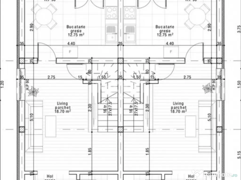 DUPLEX 3 CAMERE, 2 BAI, 250 MP TEREN, VOROVESTI-MIROSLAVA