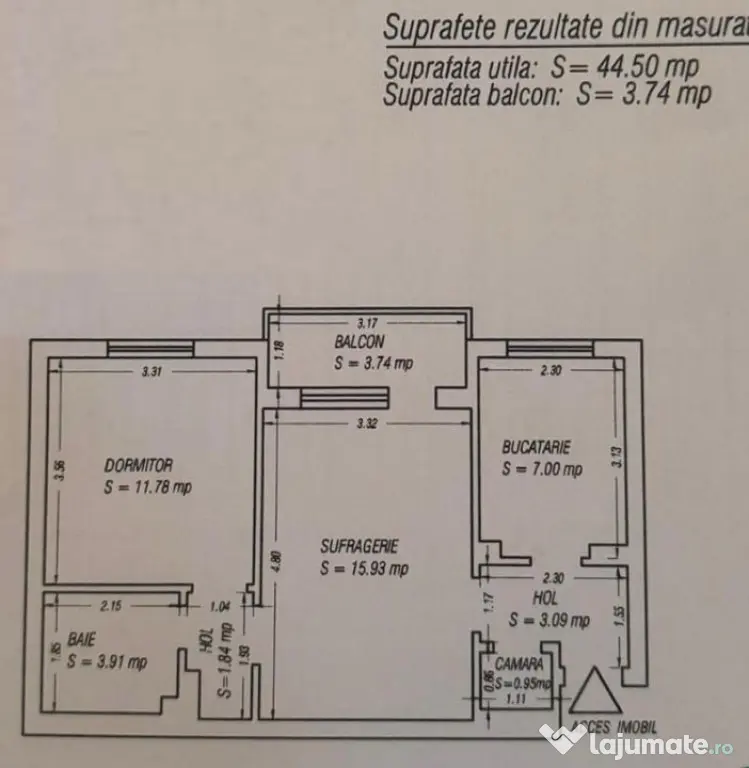 Apartament 2 camere de vanzare, situat in zona City Park Mal