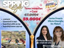 Teren intravilan 493 mp cu casa, Sfantu Gheorghe, Simeria,Co