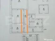 Cladire istorica, apartament 3 camere, 78.87 mp, zona Maria 