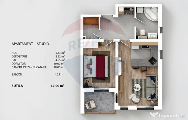 Apartament Studio 42 mp Sanpetru-Brasov Comision 0