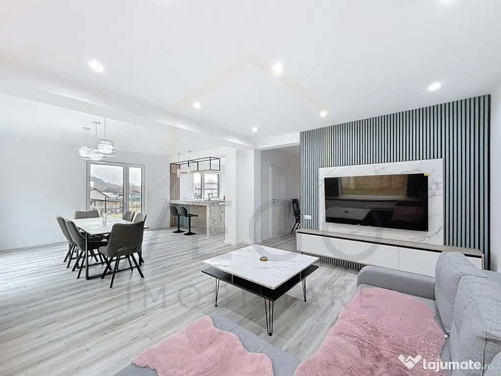 Casa noua cu 3 dormitoare+living, curte generoasa, in Gilau