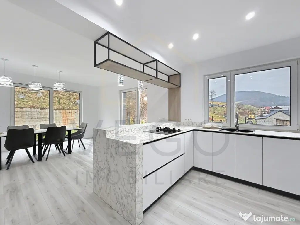 Casa noua cu 3 dormitoare+living, curte generoasa, in Gilau