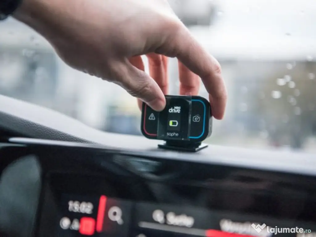 Alarma Trafic Saphe Drive Mini, Avertizare radar si pericole, Bluetooth, Black