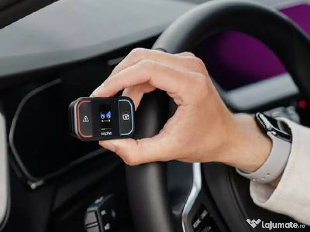 Alarma Trafic Saphe Drive Mini, Avertizare radar si pericole, Bluetooth, Black