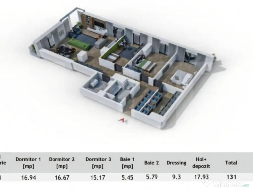 Penthouse urban cu terasă generoasă – 4 camere, spațiu