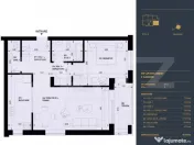 Apartament cu 2 camere si 2 bai, Smart Home, 60 mp - Complex 