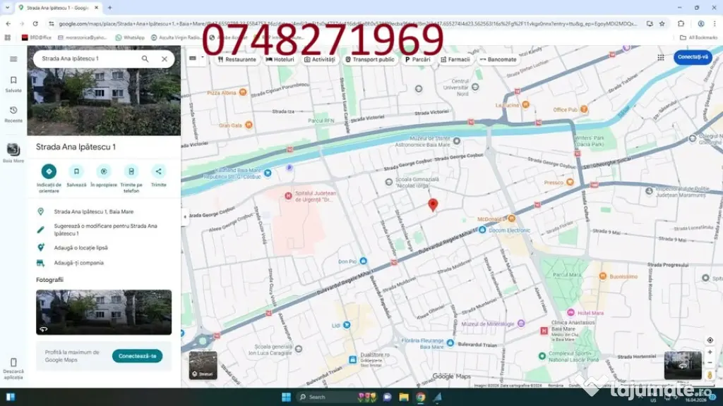 Apartament ultracentral în Baia Mare, 2 camere, et.1, 40 mp