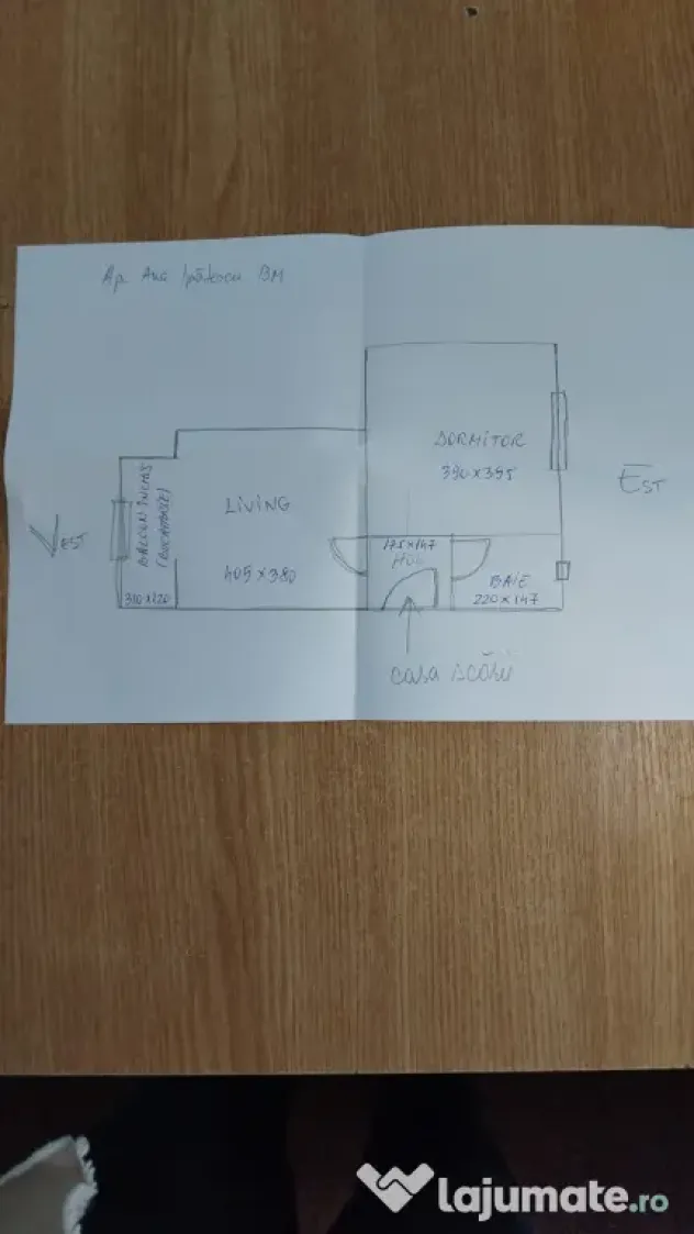 Apartament ultracentral în Baia Mare, 2 camere, et.1, 40 mp