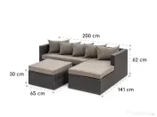 Set mobilier de terasa ratan 