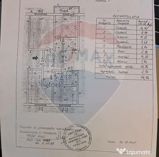 Apartament 4 camere cu vedere superbă la Lacul Tei