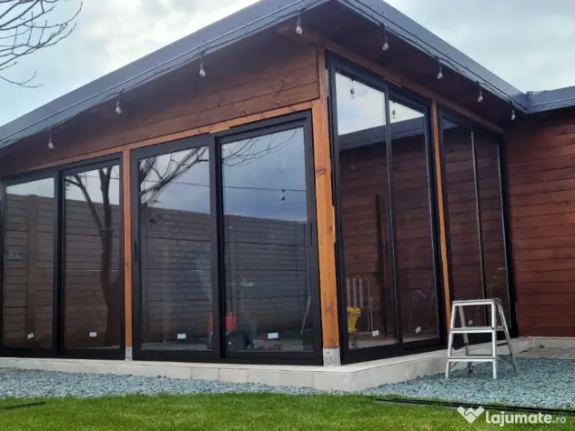 Inchideri terase si balcoane,sisteme glisante fără barieră termică,geam termopan