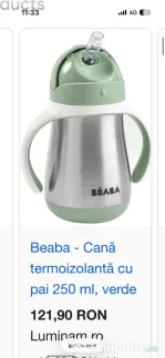 Termos Klean Kanteen si cana Beaba noi/nefolosite