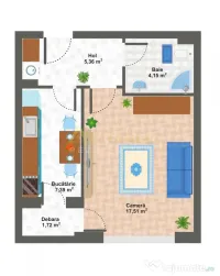 OCAZIE UNICA -> Garsoniera spatioasa / Zona Berceni - Aparat 