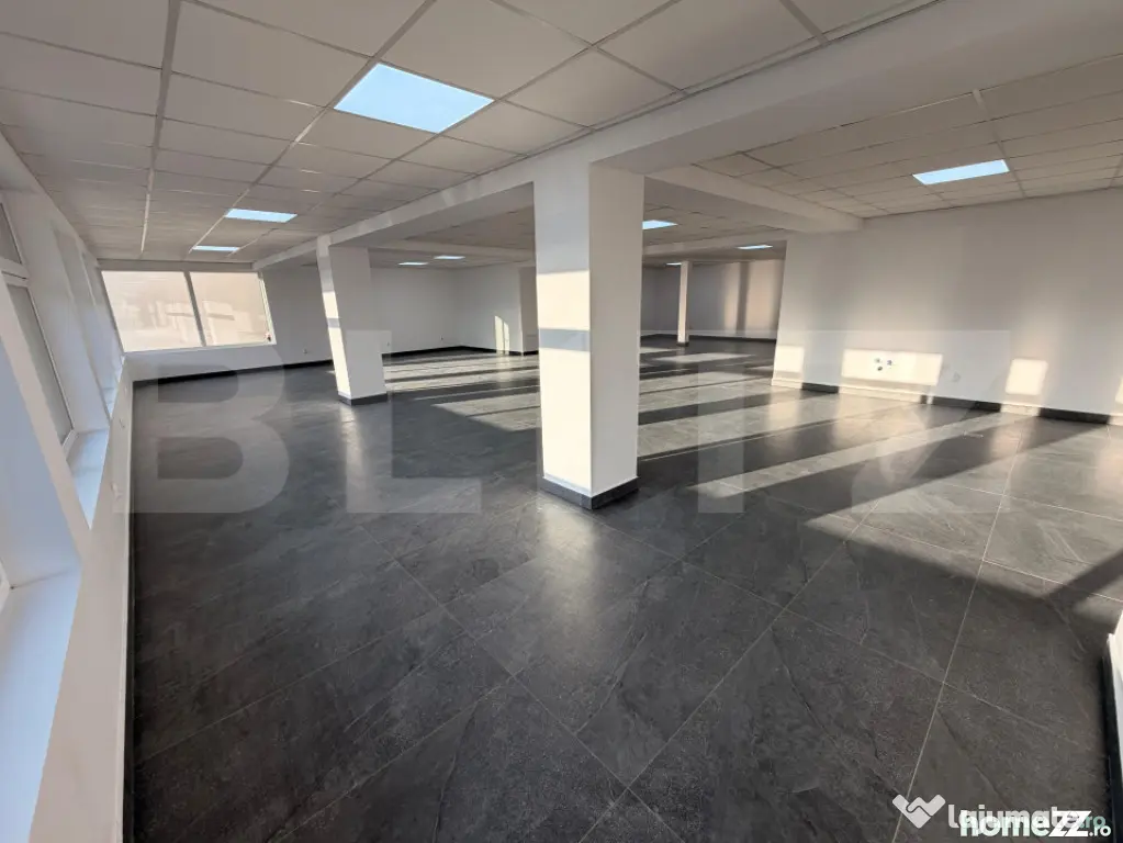 Spațiu 245 mp cu 10 parcări, curte logistică și rampă m