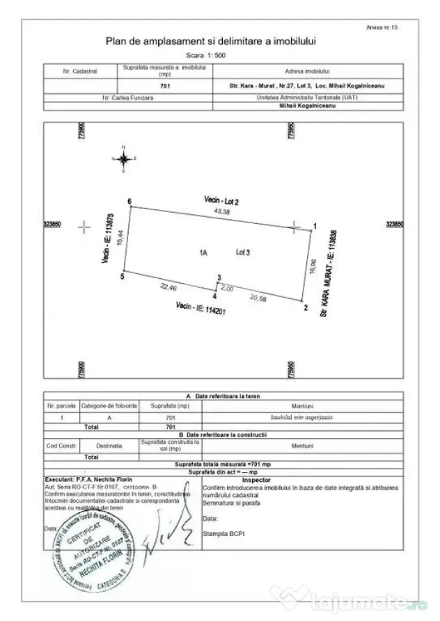 Lot Premium 701 mp – Strada Kara-Murat: Baza ideală pe...