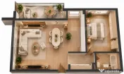 APARTAMENT 2 CAMERE | INTRE LACURI | CU CF 