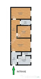 Apartament renovat cu 3 camere in zona Rahovei din Sibiu 