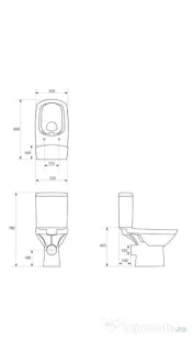 Set WC Cersanit Compact 599 Easy New Clean On nou 