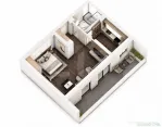 Studio, 56.72 mp, ansamblu cu 0% Comision la Achiziție, zon