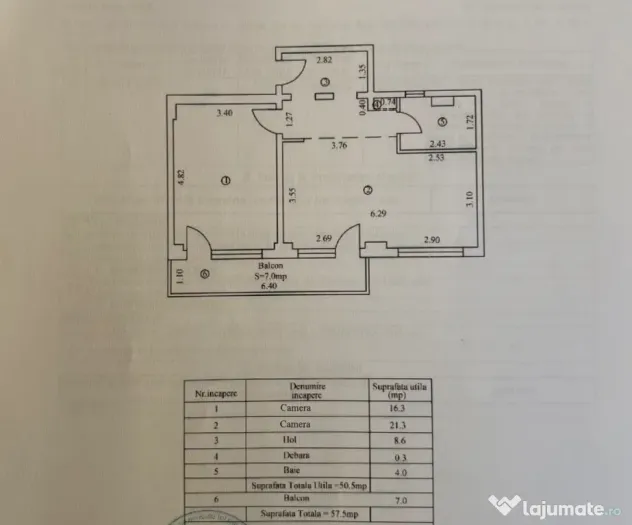 Apartament 2 camere decomandat, Plantelor etaj 2.