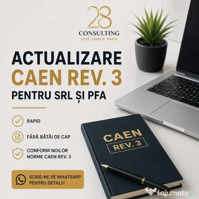 Actualizare CAEN Rev. 3 pentru SRL și PFA