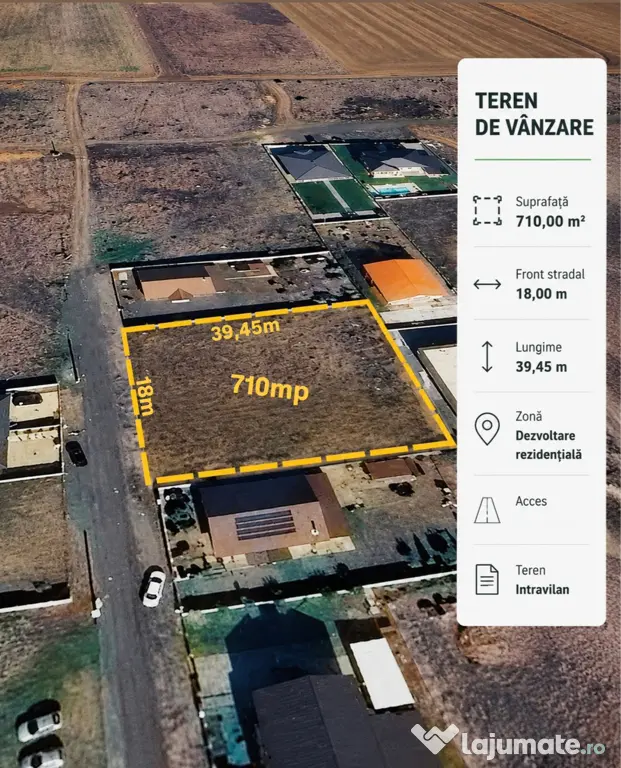 Teren de vanzare 710mp