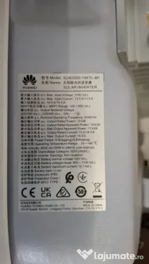 Vand invertor 10 Kw tip Huawei. Vand 7 optimizatoare pentru panouri fotovoltaice