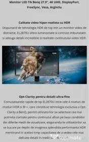 Monitor gaming 4k BENQ 28 UHD 1ms 