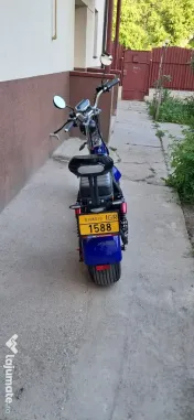 Scuter electric Harley CC10, motor 1500W, 25km/h fără permis, albastru 