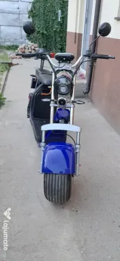 Scuter electric Harley CC10, motor 1500W, 25km/h fără permis, albastru 