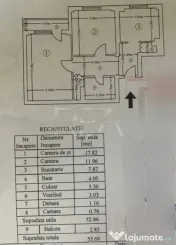 2 camere, 6/8, 56mp, bloc 1981, anvelopat-Lujerului