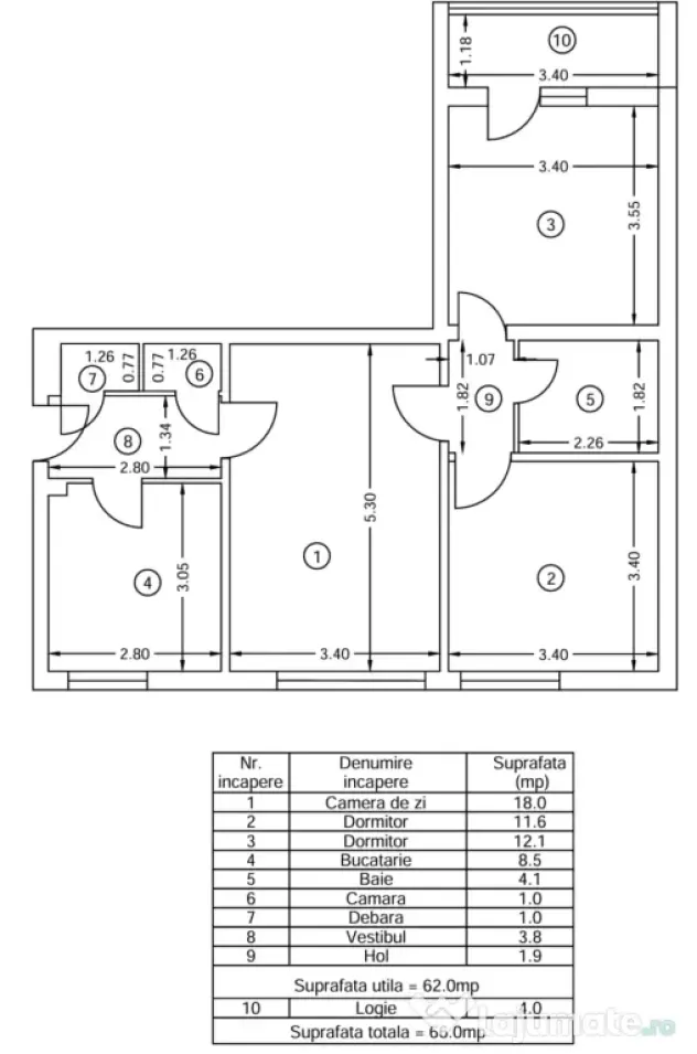Apartament de 3 camere în sector 3, zona str. Câmpia Libertății