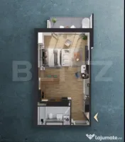 Apartament 1 camera, 46 mp, balcon 6 mp, Proiect nou nZEB, z