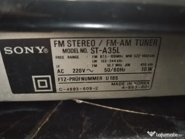 Tuner Sony ST-A35L nefuncțional
