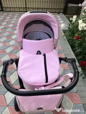 Vând cărucior 3 în 1 Krausman Combo Max Pink testat ADAC 