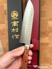 Cuțit Japonez Profesional Santoku - Takamura CHROMAX 