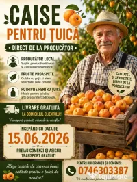 Vând caise de țuică Livrez la domiciliul clientului pentru detalii sunati la nr 