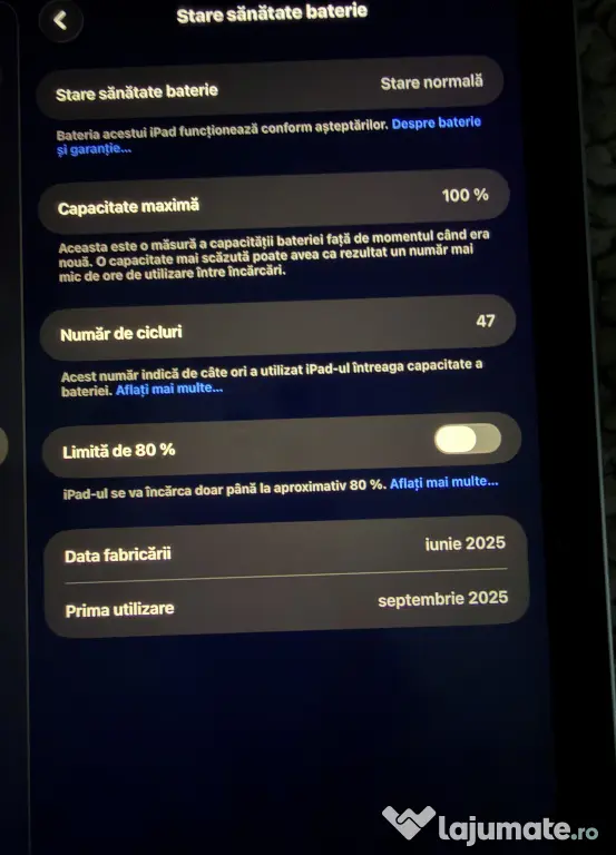 Vând iPad (A16) Wi-Fi 128 GB, culoare Silver