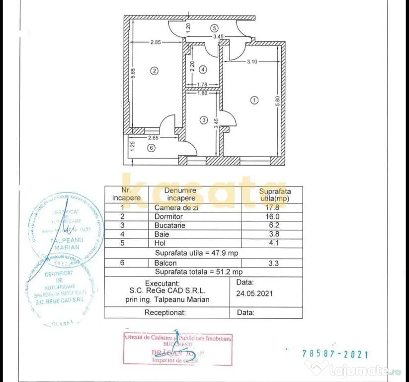 2 camere vanzare, luminos, loc de parcare