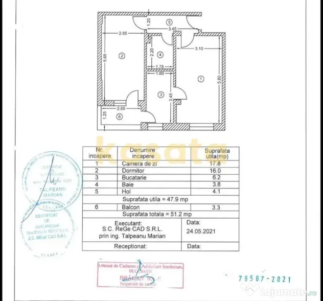 2 camere vanzare, luminos, loc de parcare