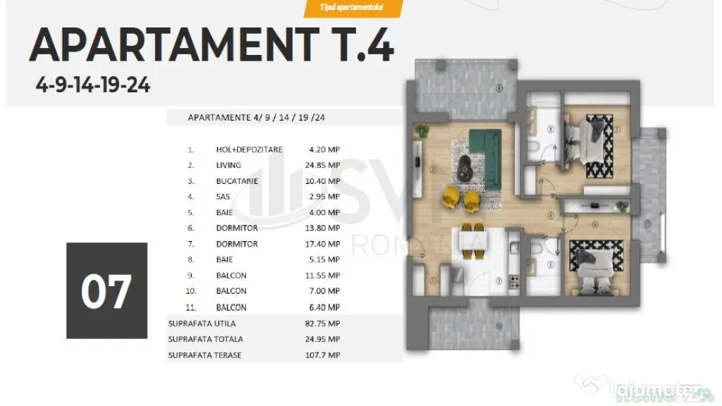 Bloc boutique de lux - 3 camere - Unirii