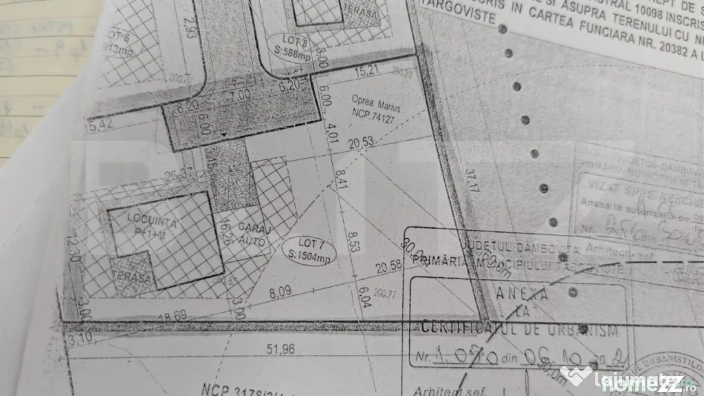 Teren intravilan 1504 mp, zonă case, toate utilitățile î - Targoviste (Dambovita)