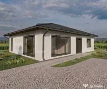 Casa moderna pe parter, la cheie, 125 mp - Proiect Exclusiv