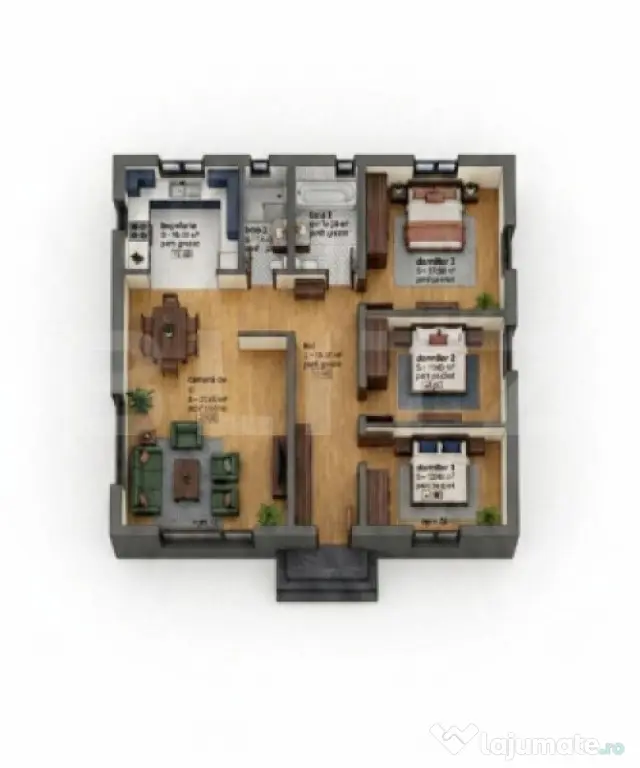 Casa Moderna pe Parter La cheie 125 mp Proiect Exclusiv